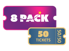 Load image into Gallery viewer, Eight (8) Dream Lottery Tickets plus 50 Dream 50/50 Tickets for $750
